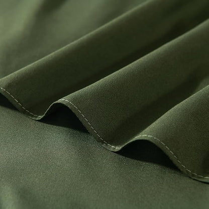 TSUTOMI Green Bed Skirt King Size Ruffled Bed Skirt - Image 5
