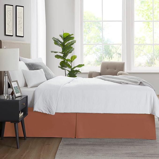 Nestl Rust Bed Skirt Cal King Size - Image 7