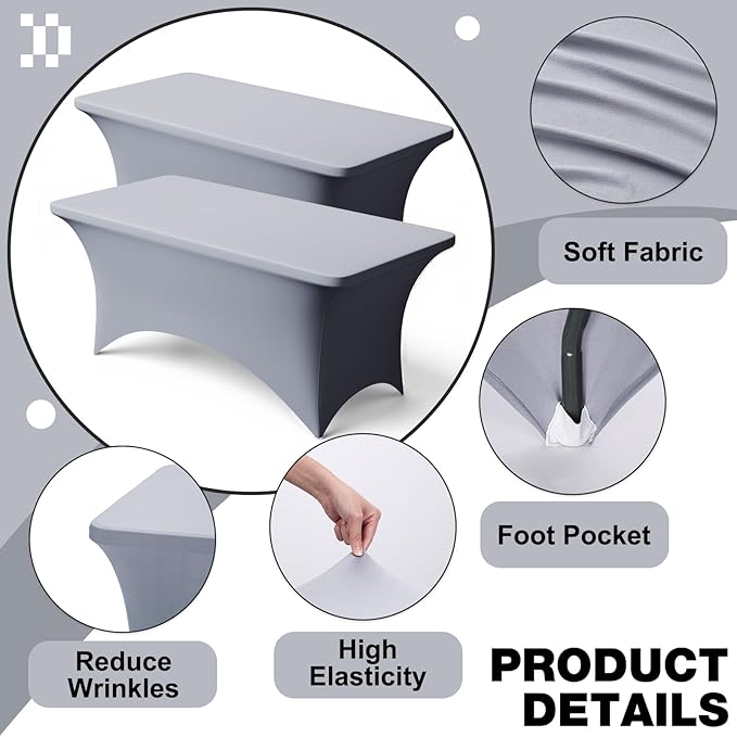 Trlyc 2 Pack 8FT Spandex Table Cloth - Image 3