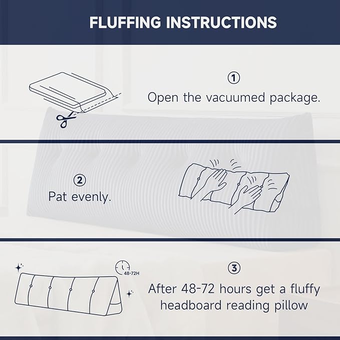 Z-hom Full Headboard Pillow, Triangular Wedge Reading Pillow - Image 9