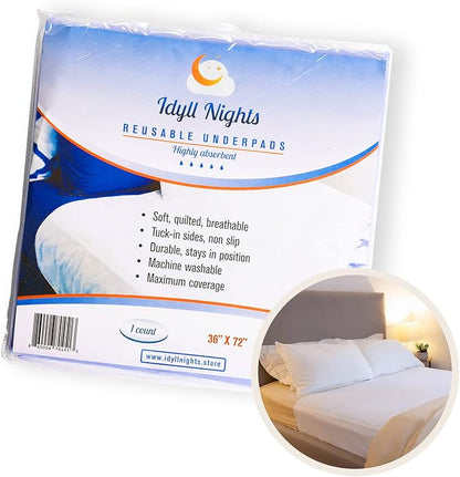Washable Incontinence Bed Pad 36x72 – Soft, Absorbent & Waterproof Mattress - Image 2