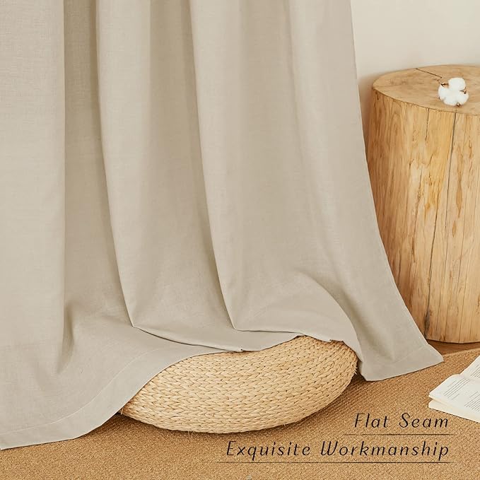NICETOWN Flax Angora Linen Curtains - Image 2