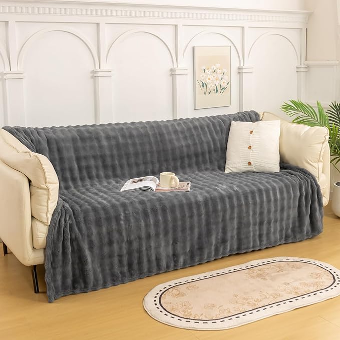 YUSOKI Luxury 3D Bubble Throw Blanket 3.1lb, All Ages, Home Decoration - Image 2