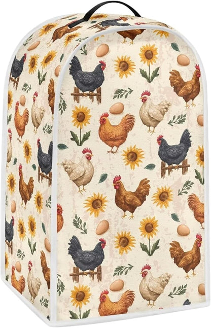 Talayituse Rooster Chicken Egg Sunflower Print Blender Dust Cover - Image 2