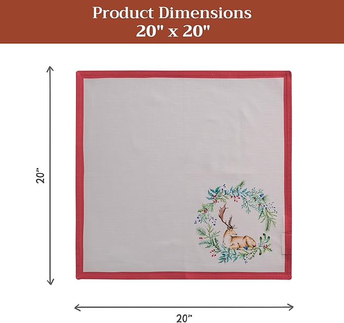 Maison d' Hermine Cloth Napkins Set of 4 100% Cotton - Image 7