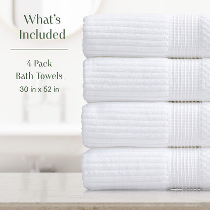 springtree home 100% cotton bath towel set | shown in use