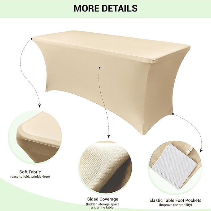 Obstal 6ft Stretch Spandex Table Cover - Image 3