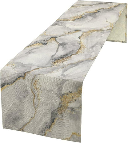 Marble Table Runner Gold Grey Table Dresser Runners Modern Table Coffee Table by ShiTingYu