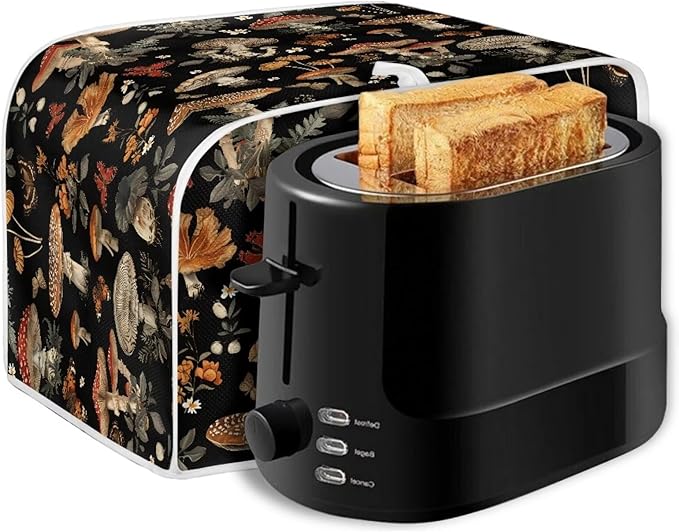 Mushroom Printed 2 Slice Kitchen Machine Covers, Dustproof Toaster Cover Fits - Image 5
