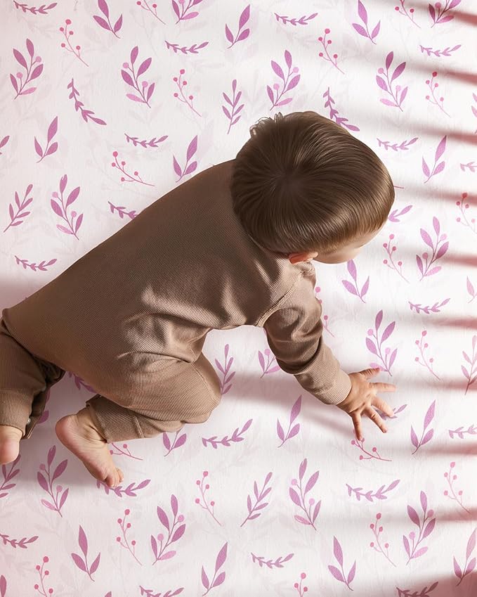 Pack and Play Sheets Fitted 3 Pack, Mini Crib Sheets - Image 5