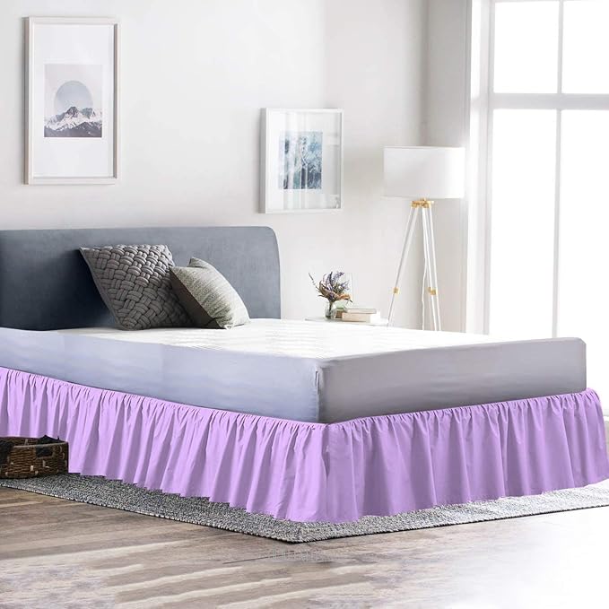 Bed Skirt - Ruffled Bed Skirt 12 Inch Drop Dust Ruffle - Dust Ruffle Bedskirt - Image 3