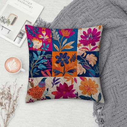 Throw Pillow Covers 18x18 Set of 2, Simple Patchwork Cushion Covers, Decorative - Image 4