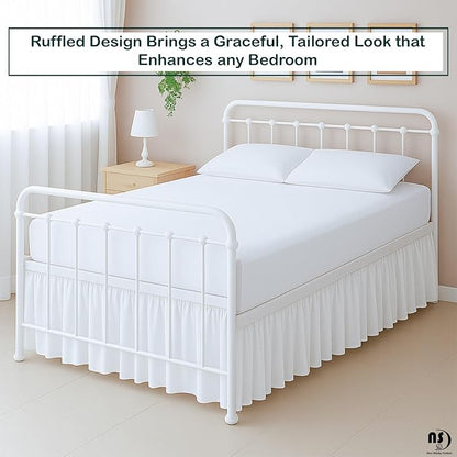 Ruffled Bed Skirt with Split Corners - Image 6