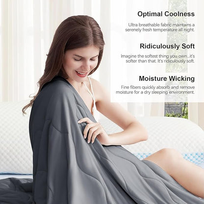EASELAND Cooling Comforter Queen, Cold Touch Fabric Absorbs Body Heat, - Image 5