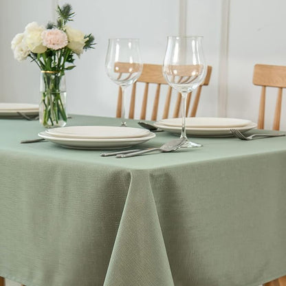 maxmill Square Tablecloth Water Resistance Antiwrinkle Spill Proof Linen by maxmill
