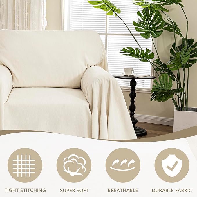 MYSKY HOME Oversized Chair Cover, Armchair Couch Cover - Image 2