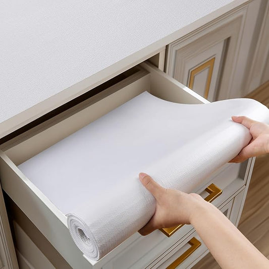 Shelf and Drawer Liner for Kitchen Cabinets Non-Adhesive, Strong Grip Non-Slip by Shinlendid
