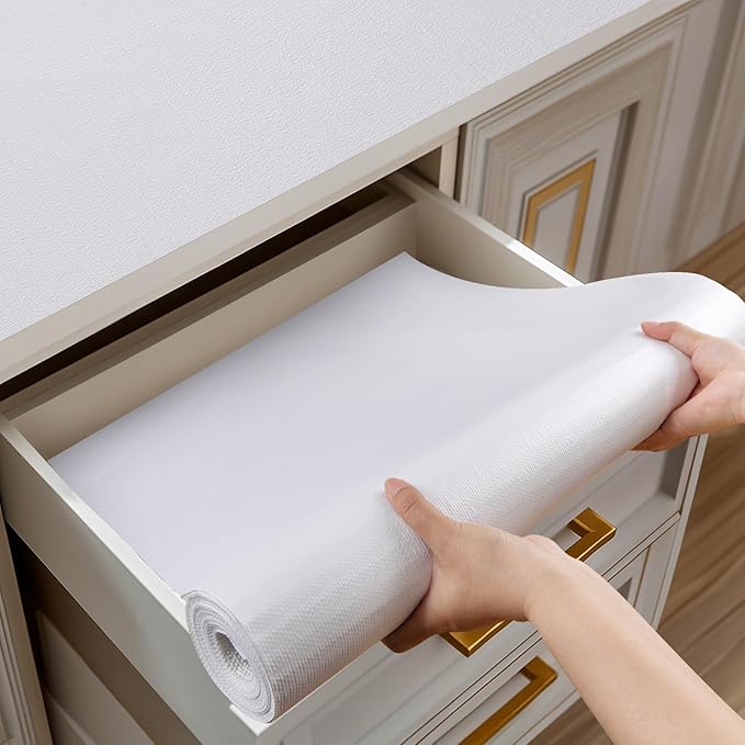 Shelf and Drawer Liner for Kitchen Cabinets Non-Adhesive, Strong Grip Non-Slip by Shinlendid