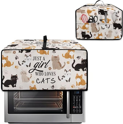 Waterproof Microwave Oven Grill Cover Protector Cartoon Cats Paw Print Foldable - Image 2