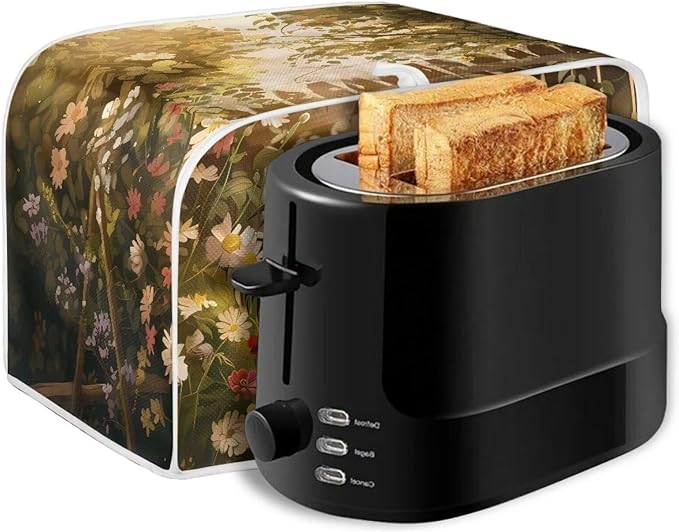 Chicken Rooster Flower Toaster Cover 4 Slice Wide Slot, Washable Kitchen - Image 7