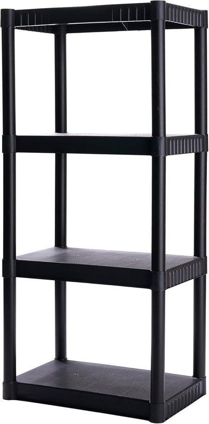 plano 4-shelf plastic storage shelves, 48” x 23”, main product view