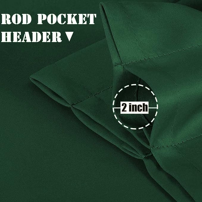 Hunter Green Valance for Bedroom Living Room Curtain Valance for Window - Image 5