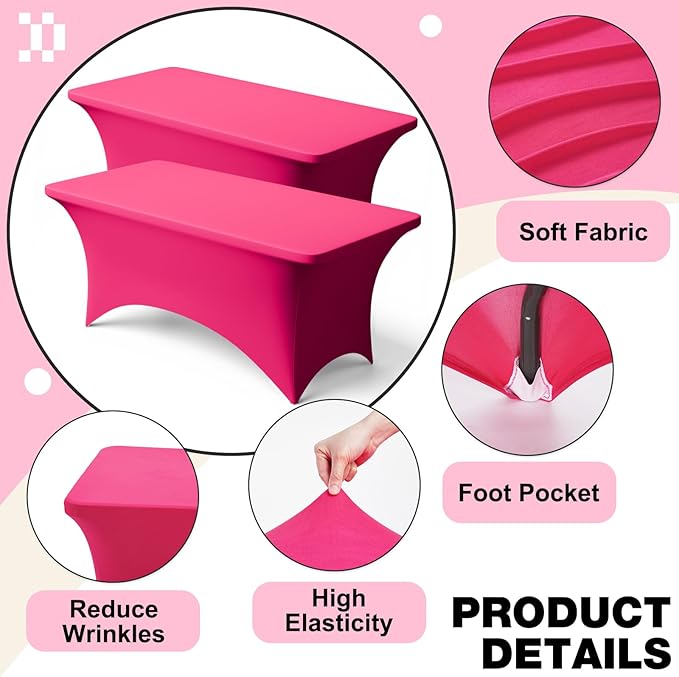 Trlyc 2 Pack 4FT Spandex Table Cloth - Image 3