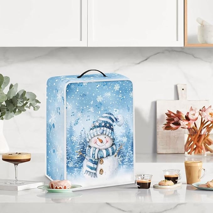 Cute Snowman Coffee Maker Cover Christmas Dustproof Coffee Machine Protection - Image 3