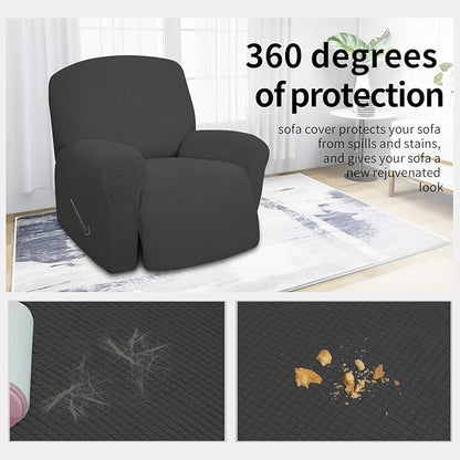 Easy-Going 4 Pieces Oversized Recliner Stretch Sofa Slipcover Sofa Cover - Image 3