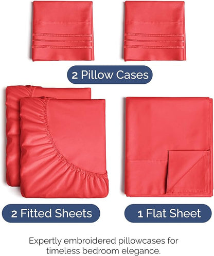 Split King Size 5 Piece Sheet Set - Image 2