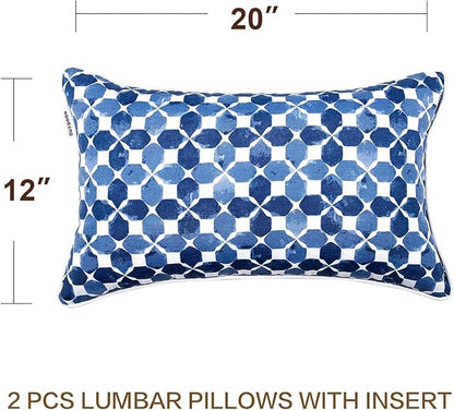JMGBird Outdoor Lumbar Pillows Waterproof Set of 2 Outdoor Pillows - Image 6