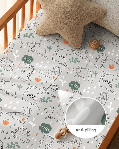 Pack and Play Sheets Fitted 3 Pack, Mini Crib Sheets - Image 4