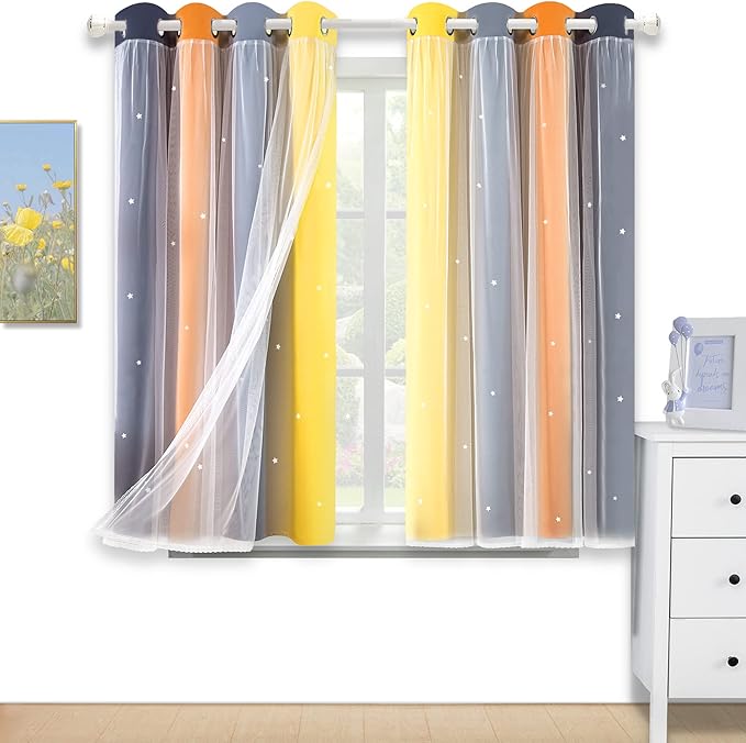 Kinryb Rainbow Blackout Curtains - Image 2