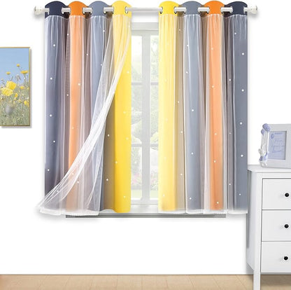 Kinryb Rainbow Blackout Curtains - Image 2