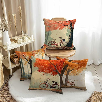 Throw Pillow Covers | 18x18 Set of 4 Seasonal Decorative Cushion Covers | Couch - Image 3