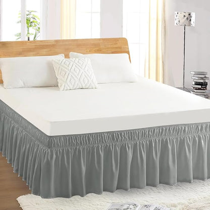 Full Bed Skirt, Elastic Wrap Around Bed Skirt Full Size, Bed Skirts - Image 5