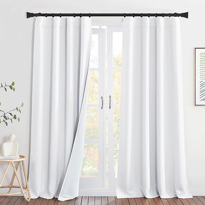 NICETOWN Dust Isolate Sound Barrier 100% Blackout Rod Pocket Curtains 84" Long - Image 9