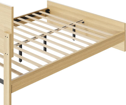 kislot boho rattan bed frame, farmhouse platform, natural, view 14