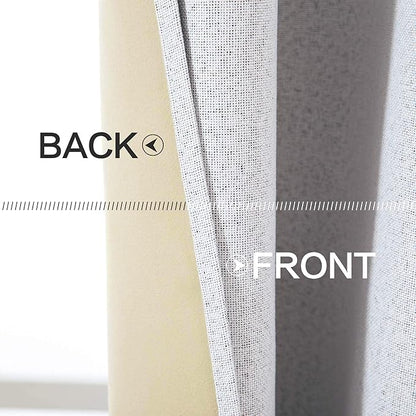 MIULEE Linen Blackout Curtains for Bedroom Solid 100% Blackout Thermal - Image 6