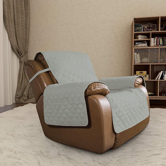 Easy-Going Oversized Recliner Chair Slipcover Reversible Sofa Cover Water - Image 2