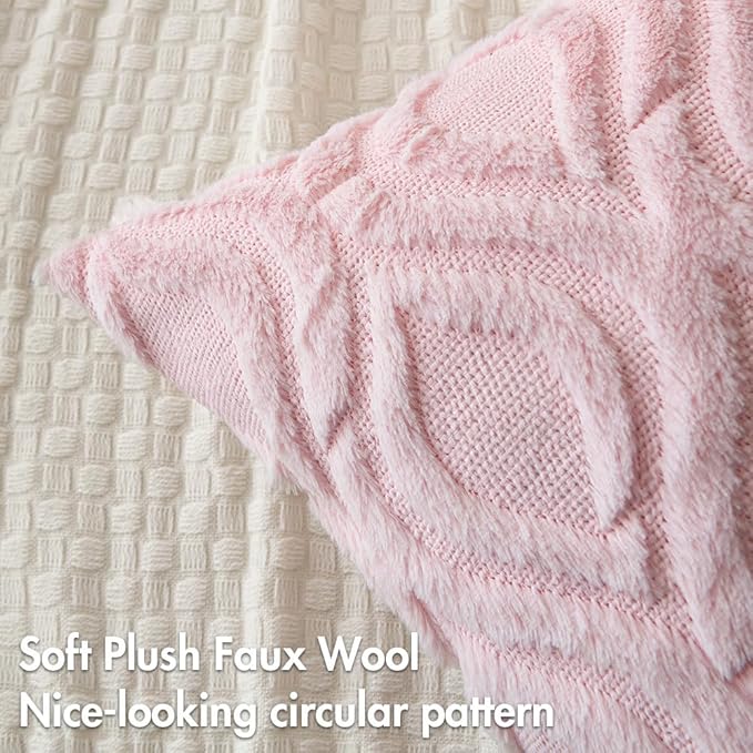MIULEE Light Pink Valentines Throw Pillow Covers 12x20 Inch, Soft Spring Plush - Image 2
