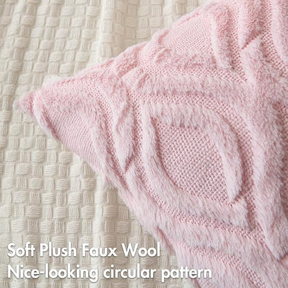 MIULEE Light Pink Valentines Throw Pillow Covers 12x20 Inch, Soft Spring Plush - Image 2