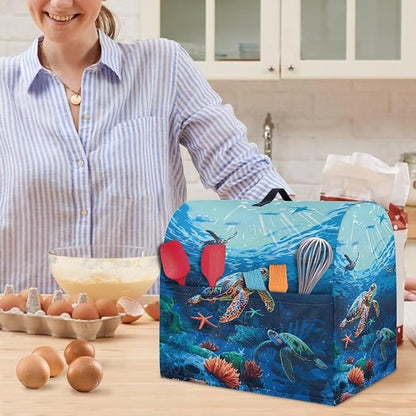 Sea Turtle Mixer Cover 4.5-5 Qt Stand Mixer Kitchen Aid Covers Counter Food - Image 5