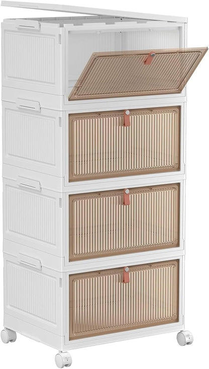 yfxcvsl 4 tier plastic storage bins with lid, main product view