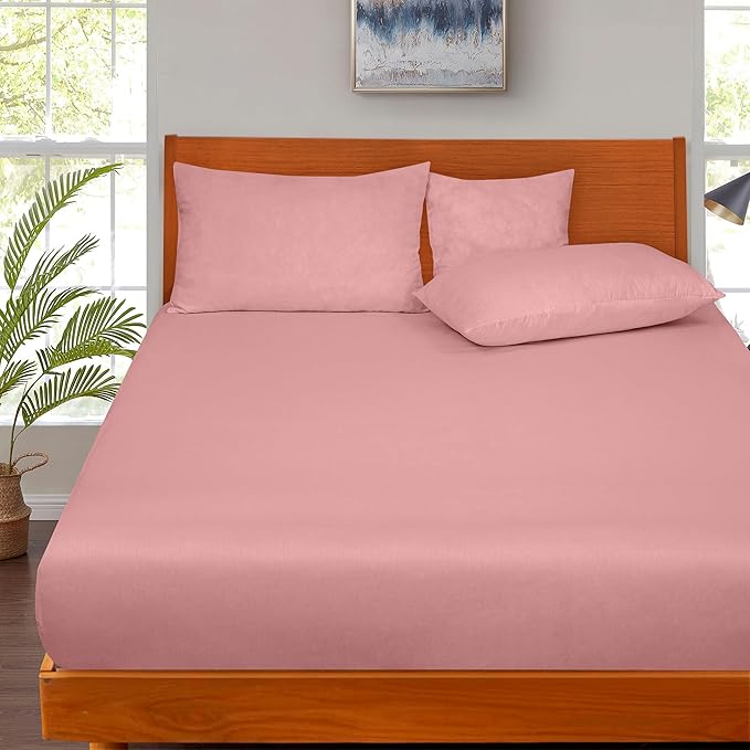 ROYALE LINENS 300 Thread Count 100% Long Staple Combed Cotton Fitted Sheet Queen - Image 5