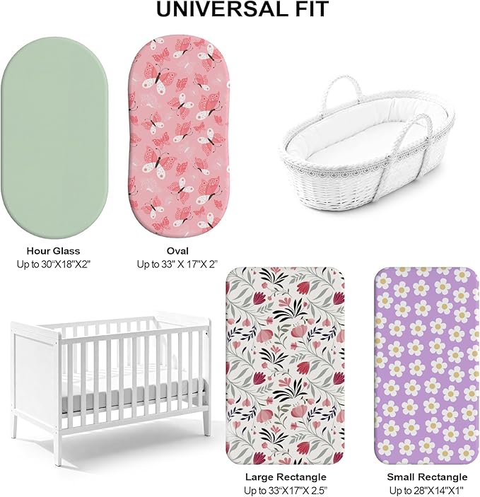 Baby Bassinet Sheets for Baby Boy Girls, Baby Delight, Angelbliss - Image 4