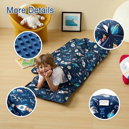 beeweed Toddler Nap Mat, Rollup Design Kid Sleeping Mat - Image 2