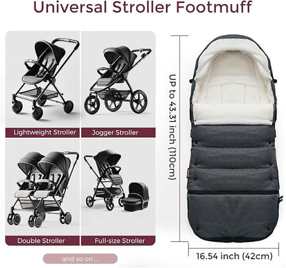 Momcozy Stroller Footmuff | Universal, Weather-Proof, Warm Stroller Bunting Bag - Image 5