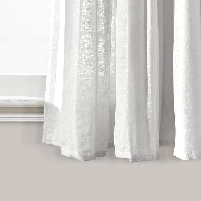 Lush Decor Linen Button Window Curtain Panel, Bedroom & Dining Room - Image 4