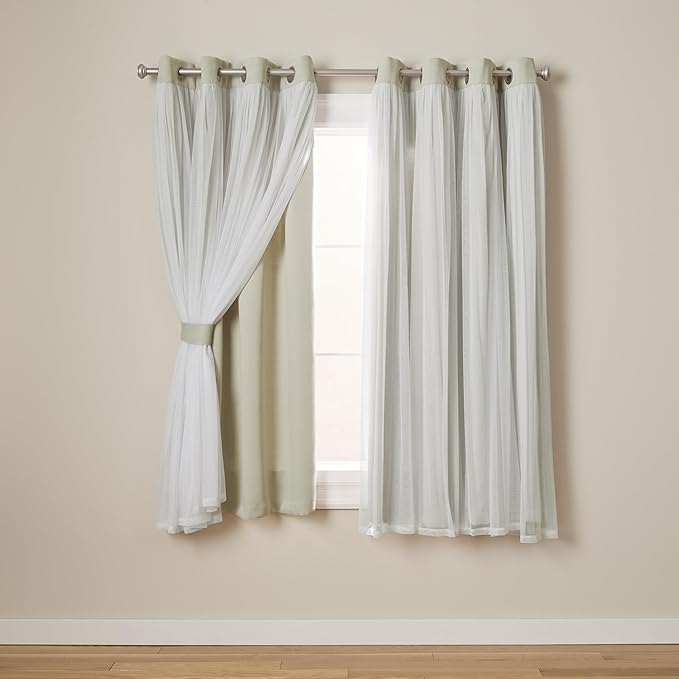 TOWN & COUNTRY LUXE Talia Double Layer Indoor Curtains, Sheer and Room by TOWN+%26+COUNTRY+LUXE
